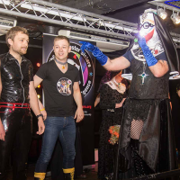 Sister BangBang holding court at Rubbermen Sister Bingo 2017
