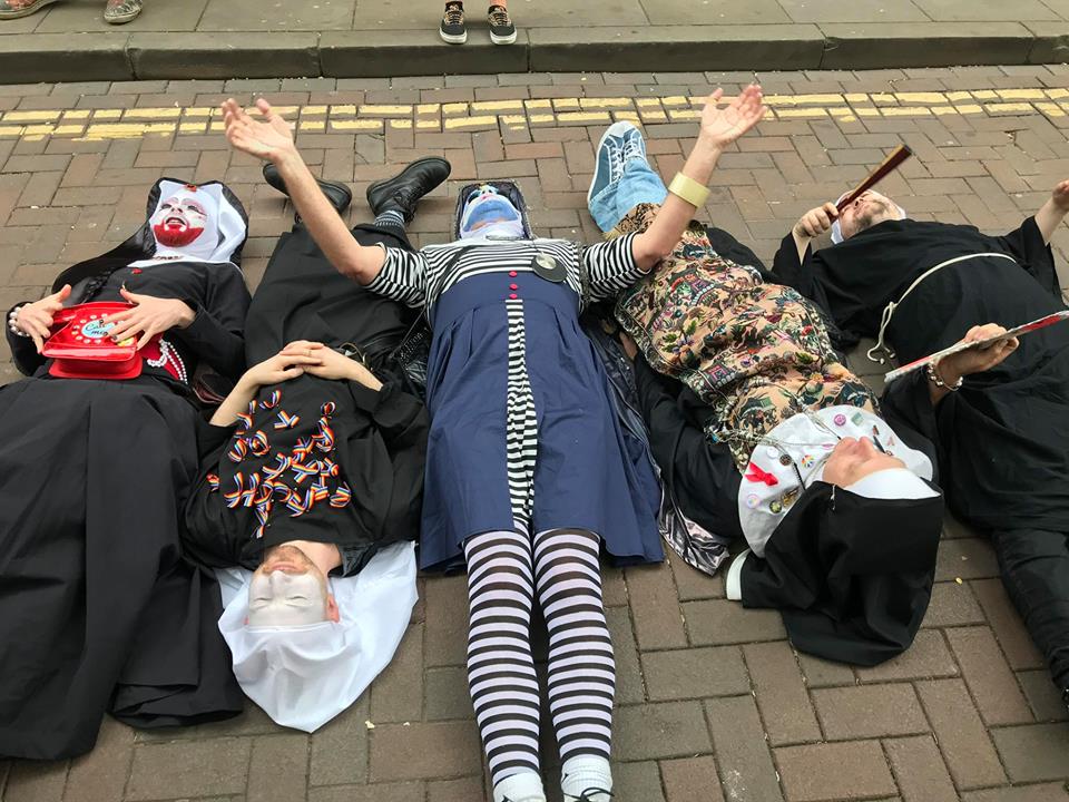 We bless the Gay Village, on our backs