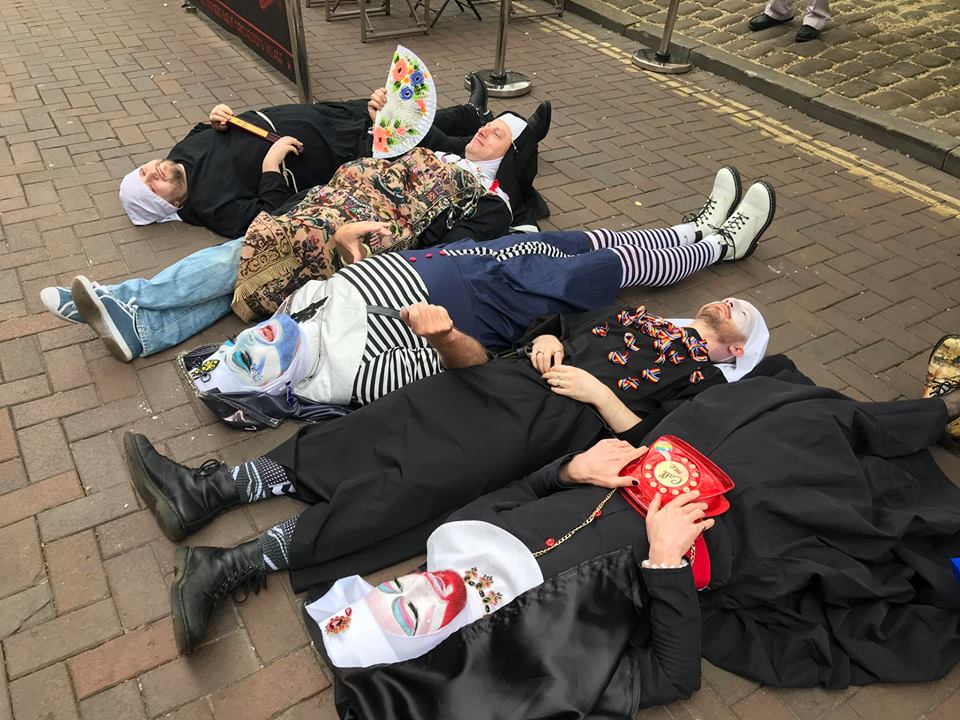 Blessing the street, or having a nap?
